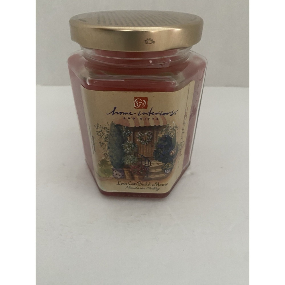 Vintage HOME INTERIORS Mandarin Medley Scented Jar Candle New